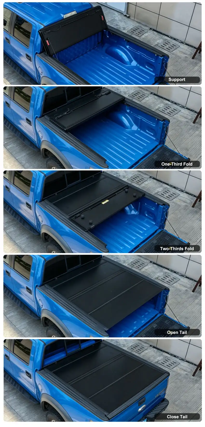 Low Profile Hard Quad-Fold Tonneau Cover for Toyota Tacoma