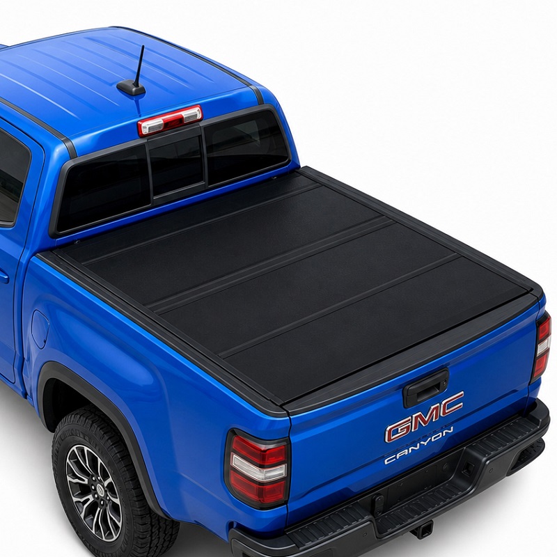 Низькопрофільний жорсткий чотирискладний чохол Tonneau для GMC Canyon